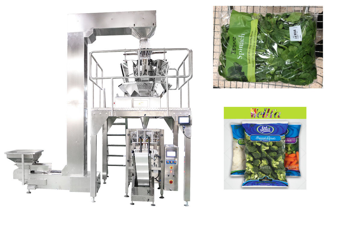 800ml或2000ml容积式多头称重包装机，用于干燥/新鲜蔬菜
