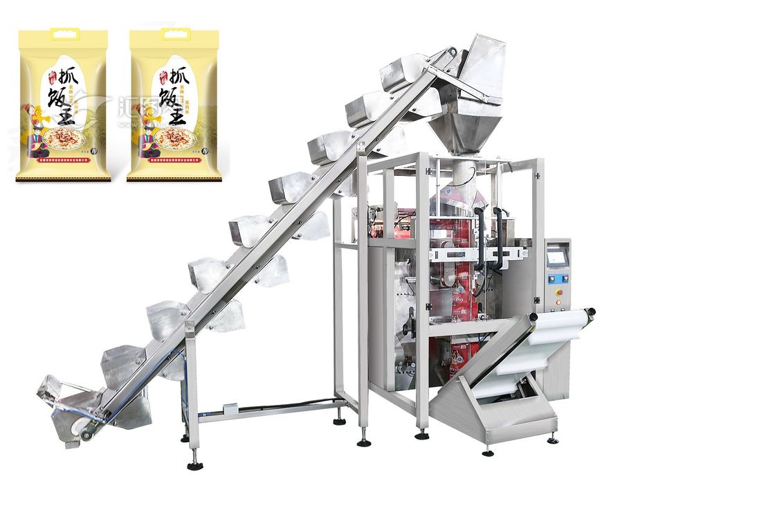 大米/宠物食品包装机，快速提升输送带5 - 60袋/分钟