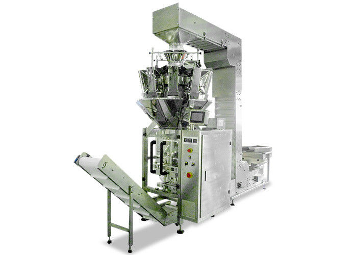 Multi Heads Weigher Vertical Form Fill And Seal Machines , Chips Packing Machine